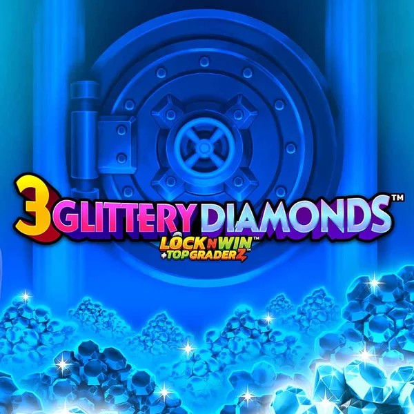 3 Glittery Diamonds logo – Slots by PearFiction Studios at Wildies Casino