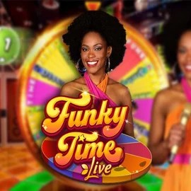 Funky Time by Evolution, showcased at wildiescasino.net – game logo