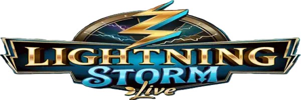 Lightning Storm slot logo by Evolution at Wildies Casino